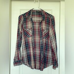 Lucky Brand Men's Plaid Button Down Shirt - Red, Blue, Cream